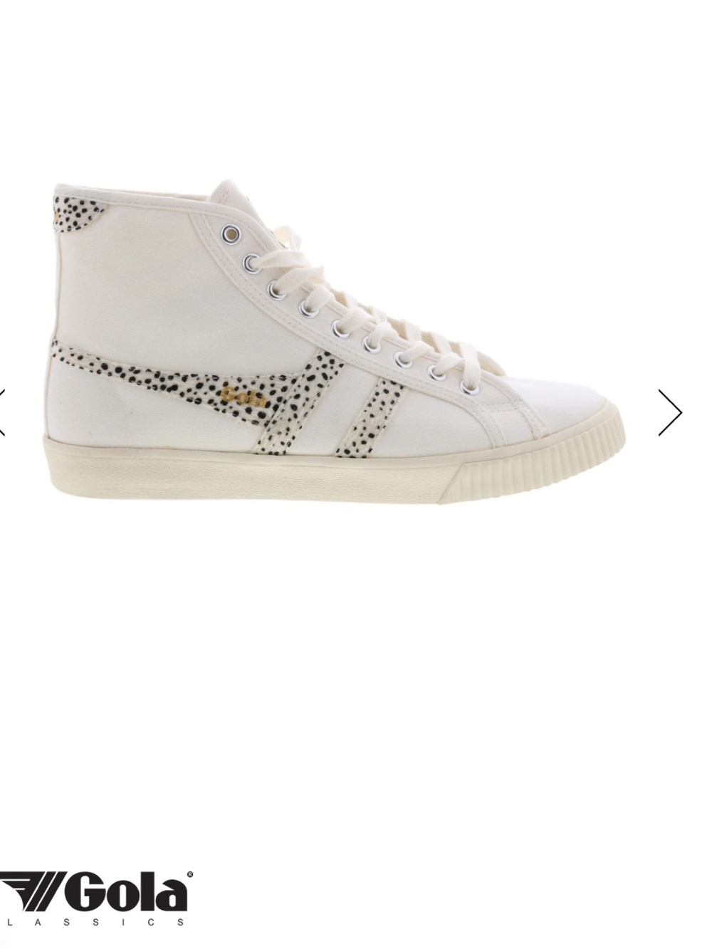 Gola Tennis Mark Cox High Womens White Canvas Lifestyle Sneakers Shoes